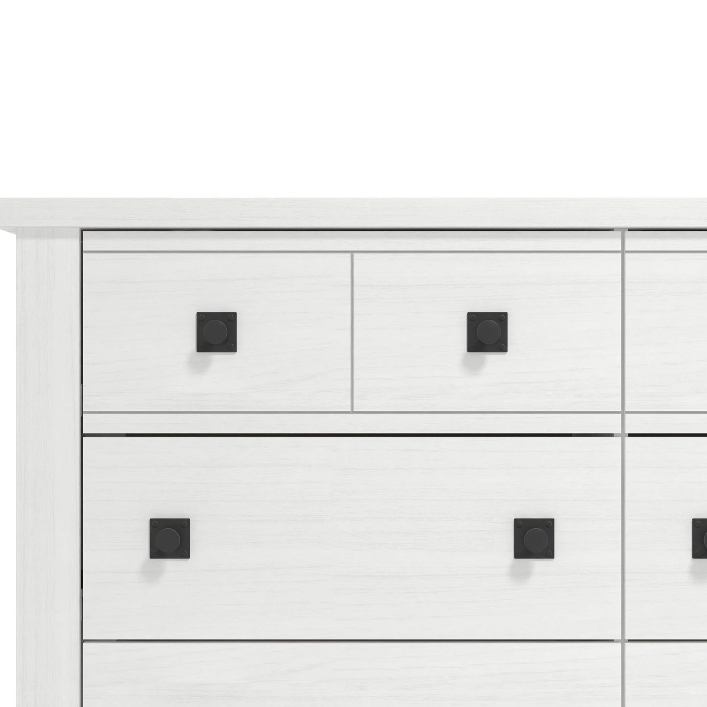 Addison Farmhouse 6 Drawer Dresser, White