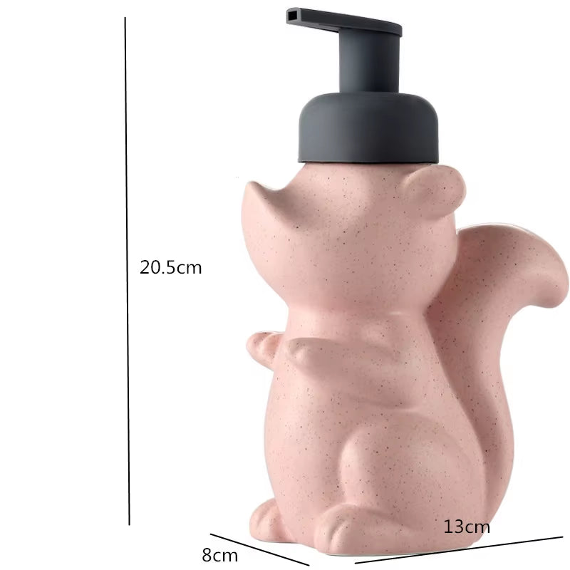 Owl Squirrel Lotion Bottle Bathroom Products Ceramics Soap Dispenser Handwashing Fluid Dispenser Bathroom Press the Bottle