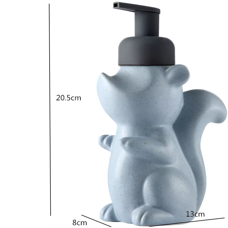 Owl Squirrel Lotion Bottle Bathroom Products Ceramics Soap Dispenser Handwashing Fluid Dispenser Bathroom Press the Bottle