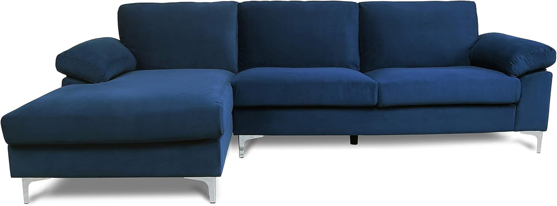 Pull Out Sleeper Couch Velvet Sofa Bed Sofabed, ‎104 X 52 X 30 Inches, Navy Blue