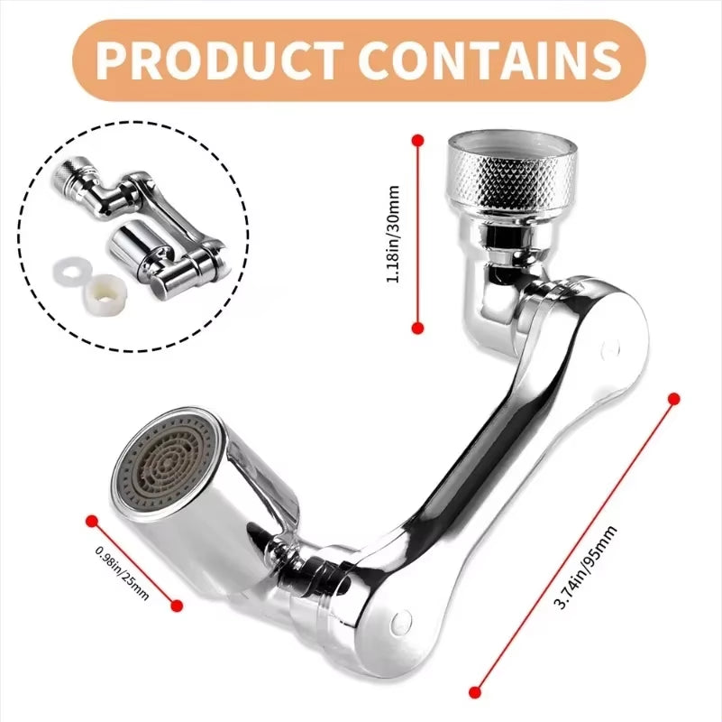 Rotatable Sink Accessories Multifunction Extension Faucet 1080 Degree Rotating Robotic Arm Water Filter Bathroom Products Home