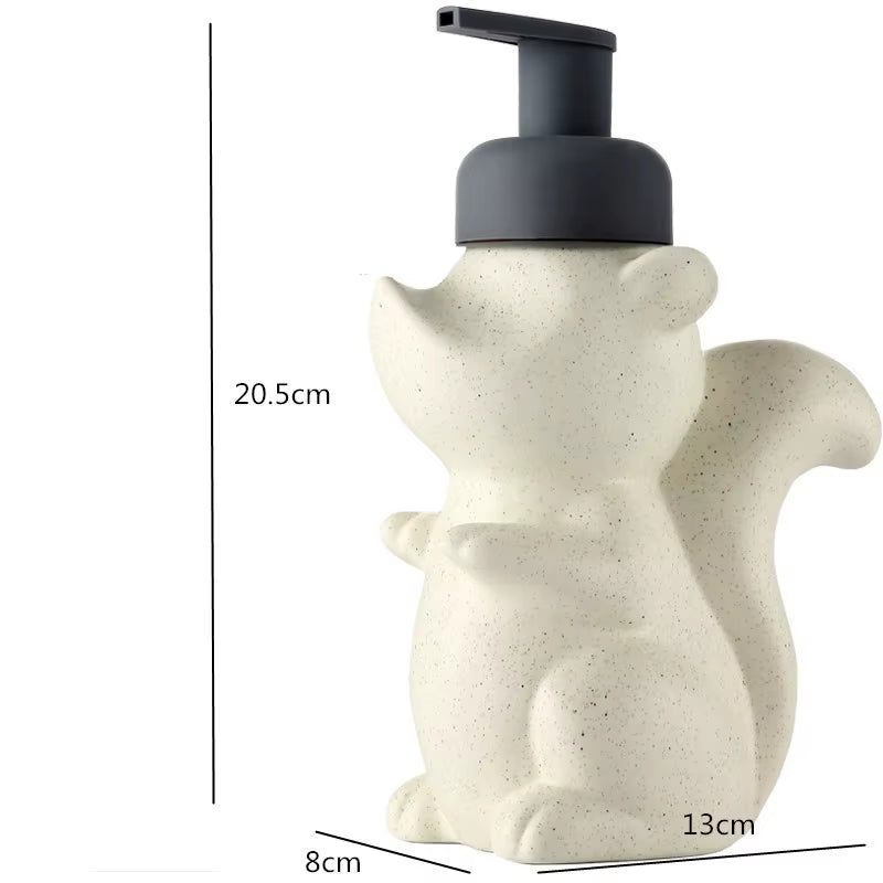 Owl Squirrel Lotion Bottle Bathroom Products Ceramics Soap Dispenser Handwashing Fluid Dispenser Bathroom Press the Bottle