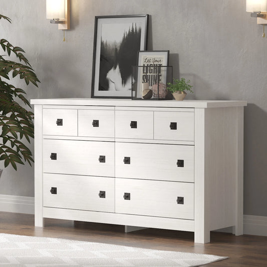 Addison Farmhouse 6 Drawer Dresser, White