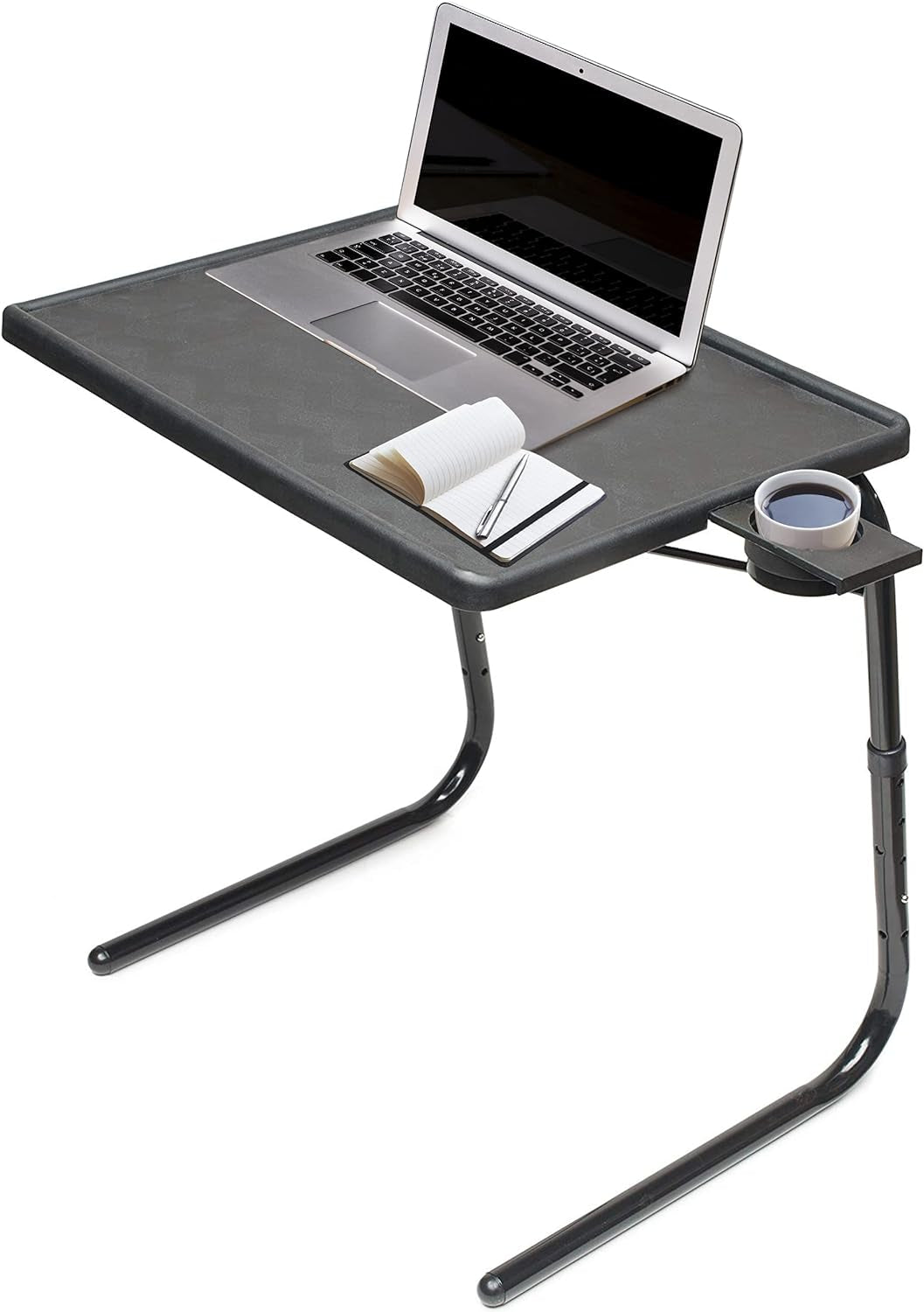 Table Mate II Folding TV Tray Table and Cup Holder with 6 Height and 3 Angle Adjustments the Original TV Tray (Black)