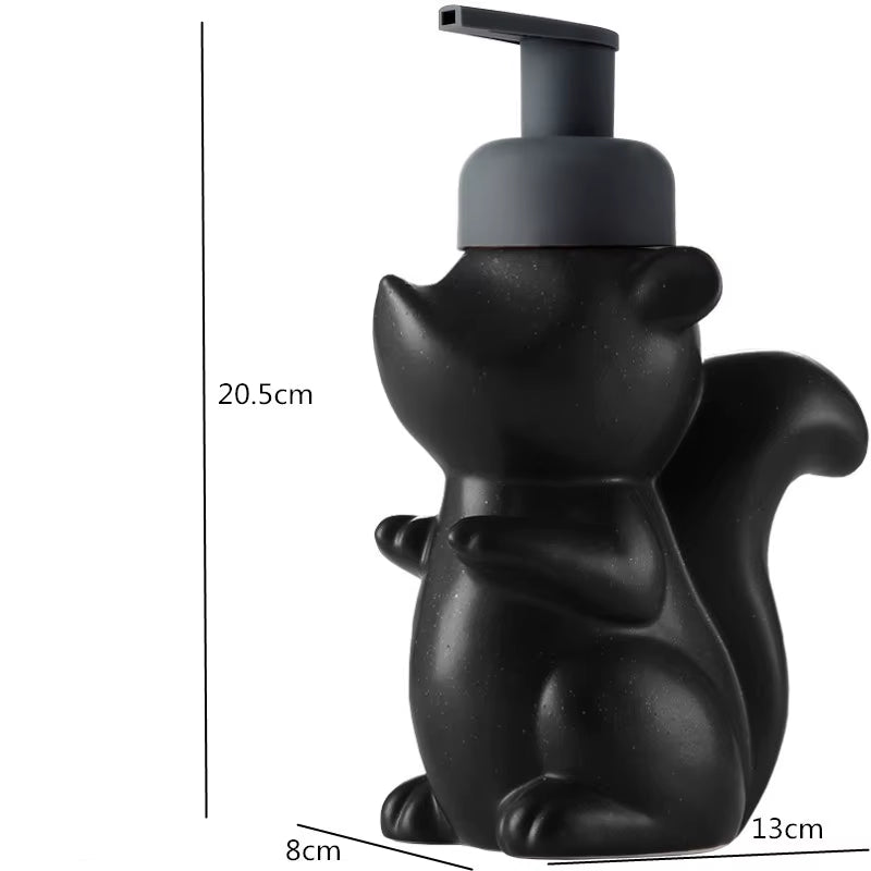 Owl Squirrel Lotion Bottle Bathroom Products Ceramics Soap Dispenser Handwashing Fluid Dispenser Bathroom Press the Bottle