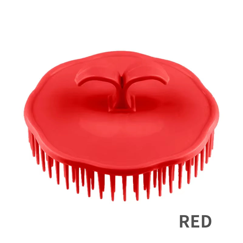 Head Massage Brush Soft Glue Shampoo Brush Bathroom Products Plastic Sanitary Comb Washing Hair Scalp Shower Silicone Hair Brush