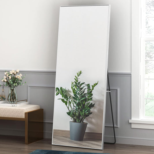 65X22Inch Full Length Mirror, Floor Mirror, Beveled Mirror, Standing Mirror, Full Body Mirror, Floor Length Mirror, Wall Mirror, Al-Alloy Thickened Frame Large Mirror