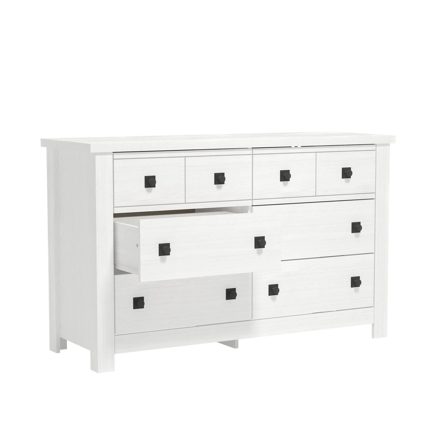 Addison Farmhouse 6 Drawer Dresser, White