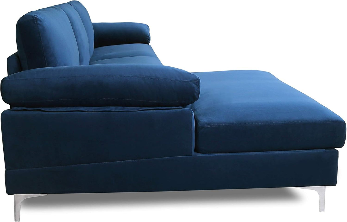 Pull Out Sleeper Couch Velvet Sofa Bed Sofabed, ‎104 X 52 X 30 Inches, Navy Blue