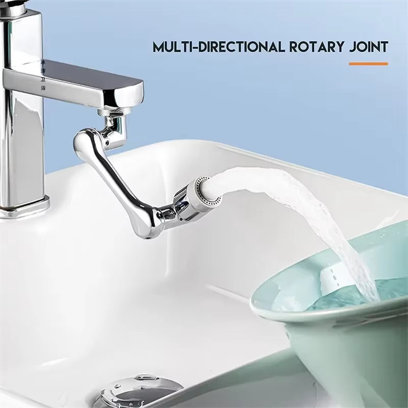 Rotatable Sink Accessories Multifunction Extension Faucet 1080 Degree Rotating Robotic Arm Water Filter Bathroom Products Home